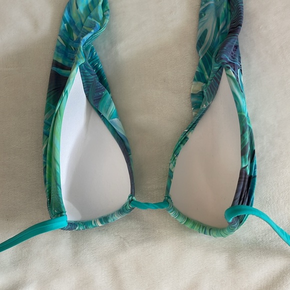 Bambu | Teal and Leaf Print Bikini Set Size Medium - Picture 7 of 8